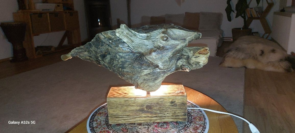 lamp, table lamp, art, driftwood, wood, the brand